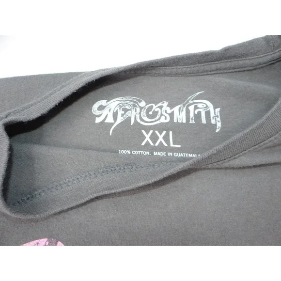 Aerosmith‎ Get Your Wings US Tour 74 Graphic T Shirt Charcoal Grey XXL - Picture 2 of 5